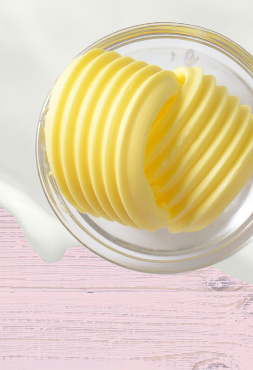 Slices of cheddar butter